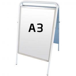 Hvid A-skilt i A3-format med magnettavle