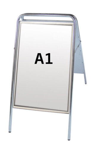 A-skilt, sølv, A0-format