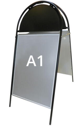 A-skilt, sort, A1-format - tilbud