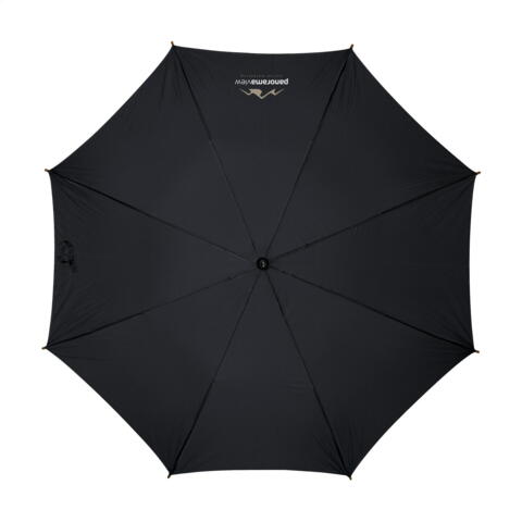 Paraply med logo, sort