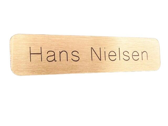 Messingnavneskilt 14x60 mm