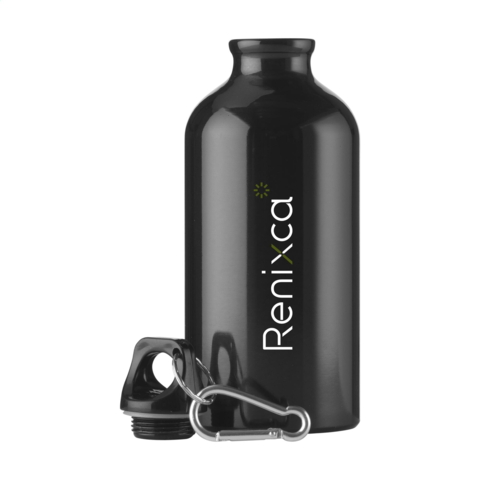 Vandflaske 500 ml. sort med logo