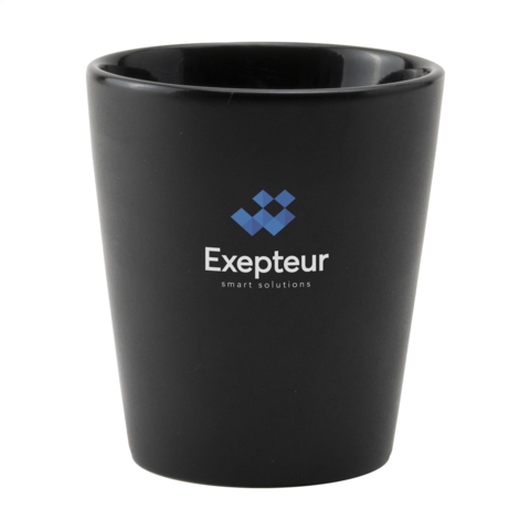 Sort krus 190 ml med logo