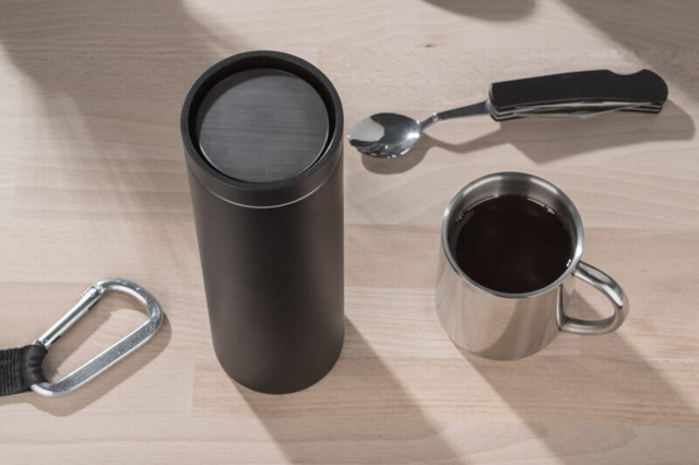 Sort termokrus 440 ml med lasergravering