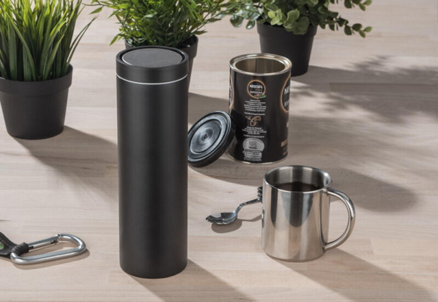 Sort termokrus 440 ml med lasergravering