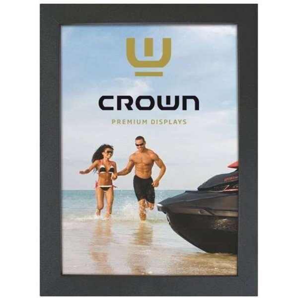 CROWN Klikramme med 33mm aluminium fladprofil, sort - 70x100 cm