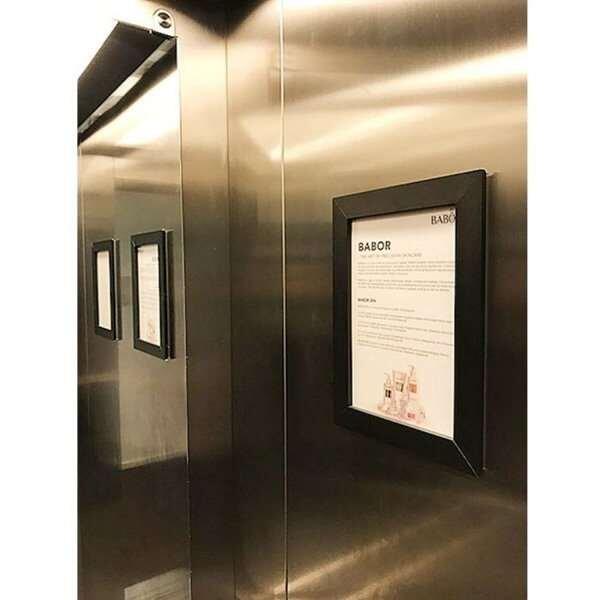 CROWN Klikramme med 33mm aluminium fladprofil, sort - 70x100 cm