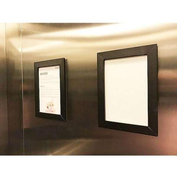 CROWN Klikramme med 33mm aluminium fladprofil, sort - 70x100 cm