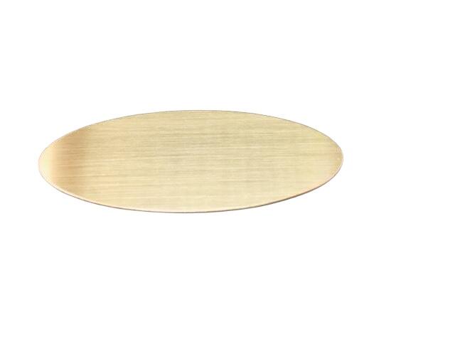 Navneskilt i messing, oval