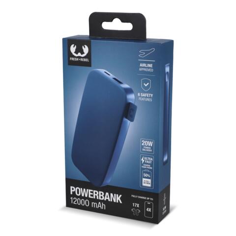 Fresh 'n Rebel Powerbank 12000mAh USB-C Fast Charging 20W - inkl. logoprint i alle farver