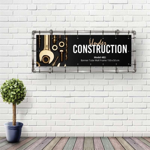 Bannersystem metal: 150x50 cm