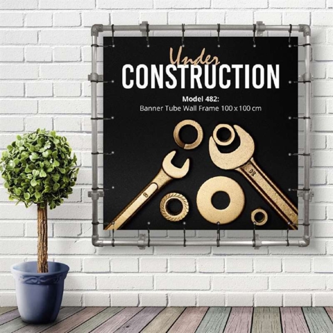 Banneersystem 10x100 cm - metal