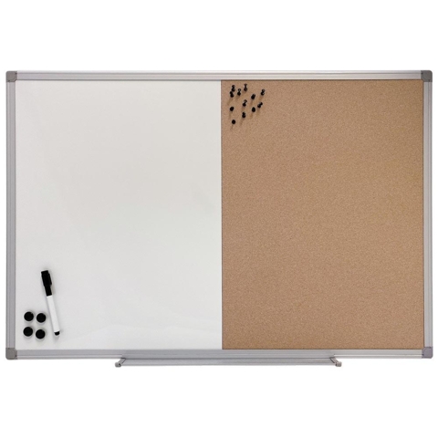 Opslagstavle kork/metal, 90x60 cm