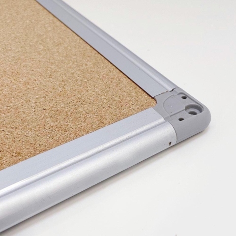 Opslagstavle kork/metal, 60x40 cm