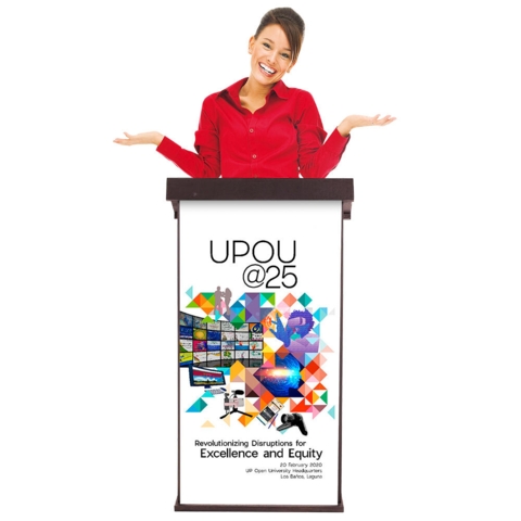 Talerstol i mørkt træ