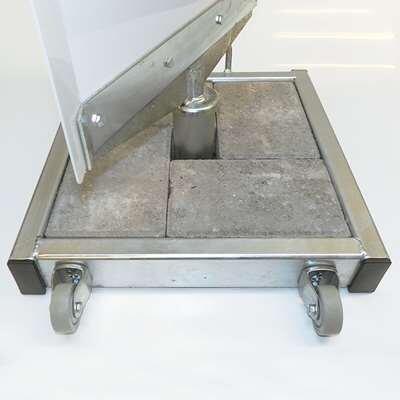 Gadeskilt, hvid, spin 40x79 cm