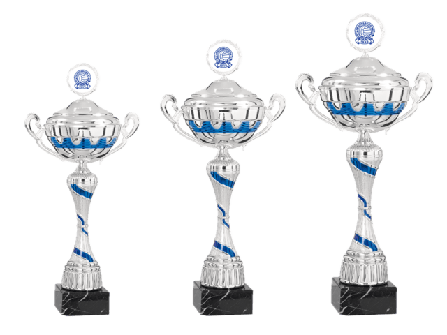 Pokal 420, 450 og 520 mm med sokkelskilt og aktivitetsemblem