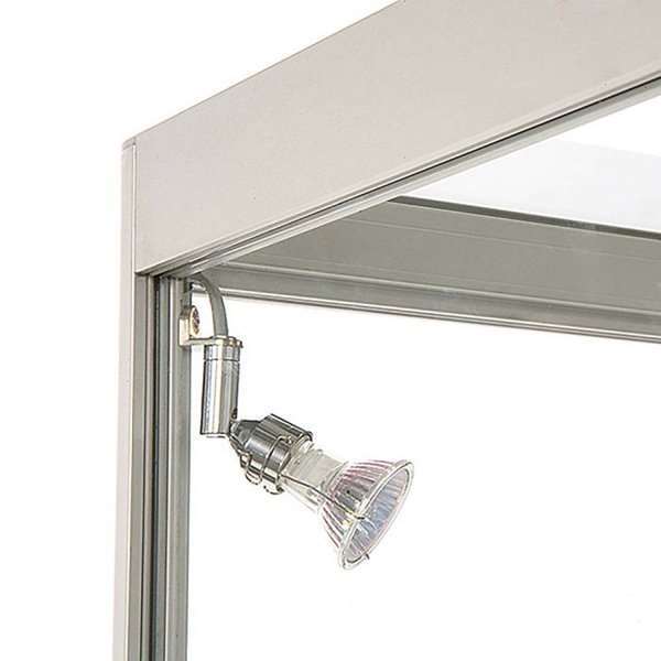 Vitrine glasskab med halogenlys