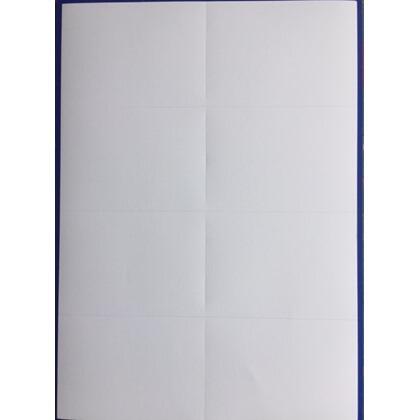 Forperforeret kartonark med 8 etiketter pr. ark. Passer til kongresmærker i str. 74 x 105 mm / 78x110 mm.