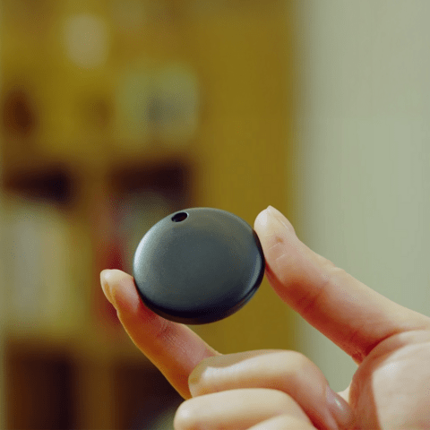 Sort locater nøglering