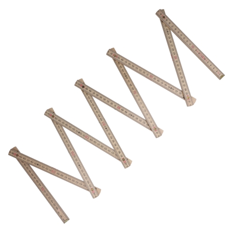 Tommestok i træ med logo