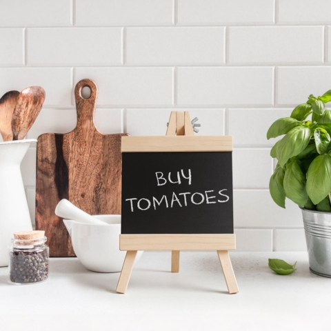 Tavle på Staffeli - mini -  til bordet med logo