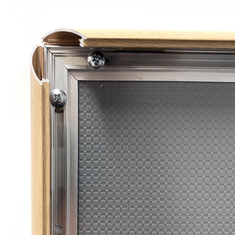 Klapramme A1, 25 mm kanter,
aluminium i lys egetræslook