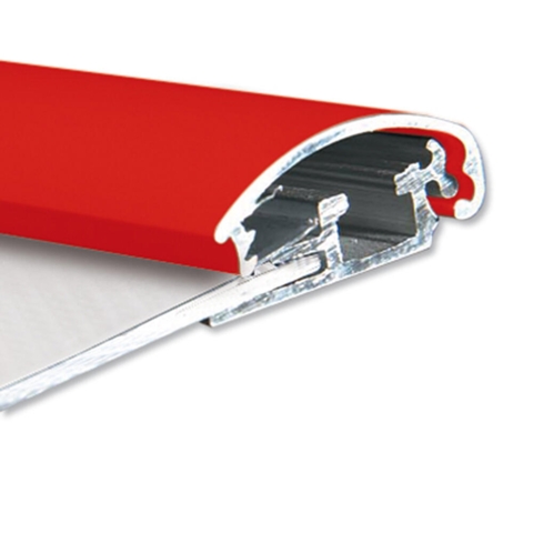 Klikramme med 25mm aluminium profil, rød - A4