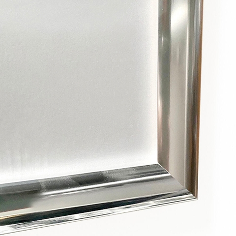Klapramme med 25 mm kanter i rustfrit stål look, <Str.: A4 - 70x100 cm