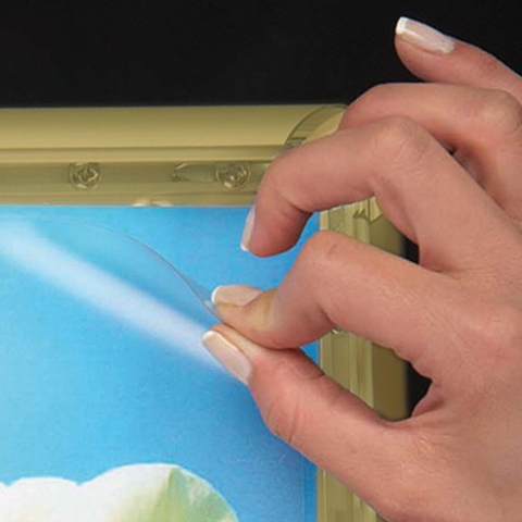 Klapramme i mat gold med 25 mm klapkanter 25 mm bredde, str. A4 - 70x100 cm