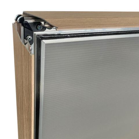 Gadeskilt Wind-Pro vandbase Light Wood A1, Sort fod