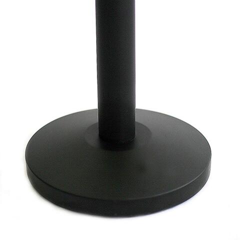 Afspærringsstander, 1 stk, metal, 3 m bånd, Sort stolpe, sort bånd