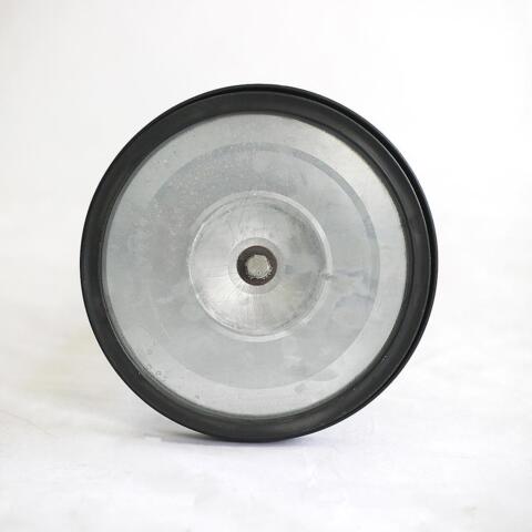 Afspærringsstander, 1 stk, metal, 3 m bånd, Guld stolpe, rødt bånd