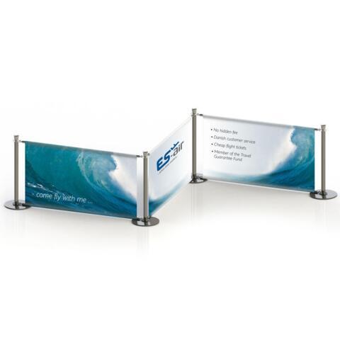 Afspærringsstolpe til reb, sølv