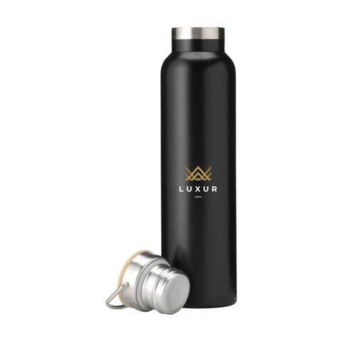 Nordvik RCS genbrugsmetal - 750 ml. vandflaske - dobbeltvægget - inkl. lasergraveret logo på låget