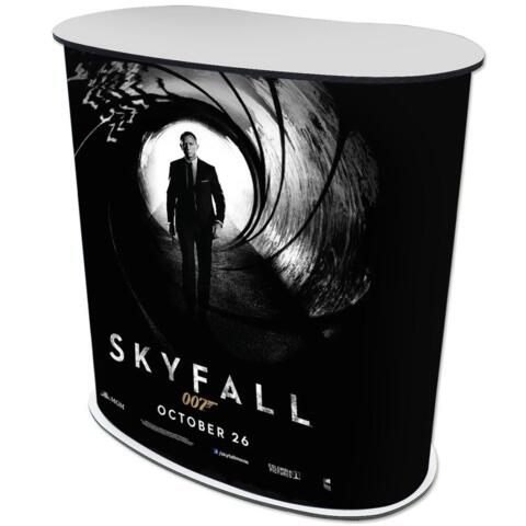 Messedisk buet oval 181x90x93 cm