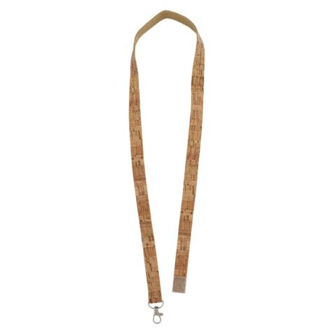 Keyhanger af kork med velcro-lukning og filtforing i nakken - med logotryk