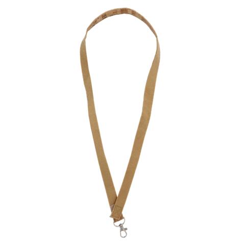 Keyhanger af kork med velcro-lukning og filtforing i nakken - med logotryk
