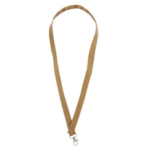 Keyhanger af kork med velcro-lukning og filtforing i nakken - med logotryk
