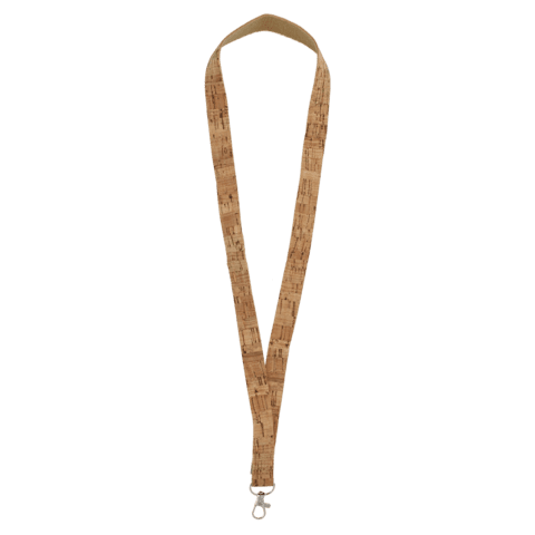 Keyhanger af kork med velcro-lukning og filtforing i nakken - med logotryk