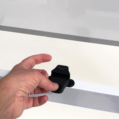 Svingtavle på hul, Inspire Pivot, keramisk whiteboard overflade, 120 x 150 cm