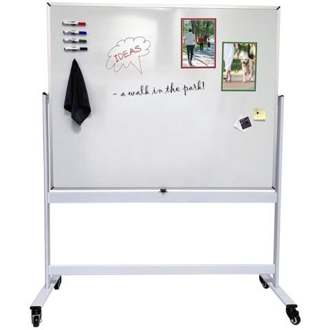 Svingtavle på hul, Inspire Pivot, keramisk whiteboard overflade, 120 x 180 cm