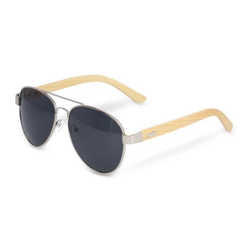Bamboo leg aviator sunglasses inklusiv lasergravet logo