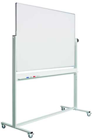 Svingtavle på hul, Inspire Pivot, keramisk whiteboard overflade, 100 x 200 cm