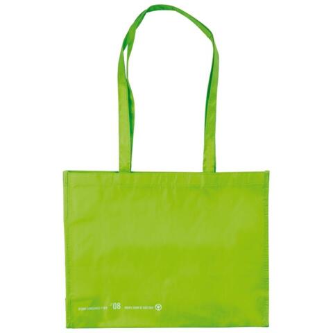 Indkøbsnet, foldbar, OEKO-TEX 80% R-PET, 110 gr/m2, 2-farvet logo på én side