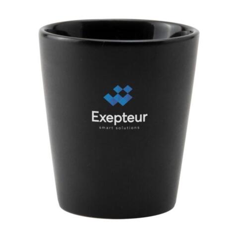 Venezia sort krus 190 ml. med lasergraveret logo