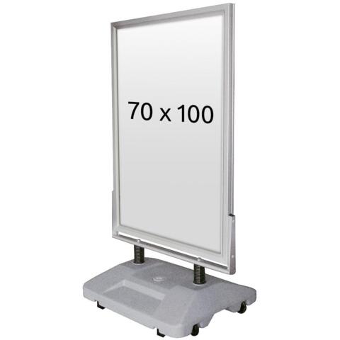 Gadeskilt i kraftig kvalitet 70x100 cm plakat med vandbeholder og fjedre