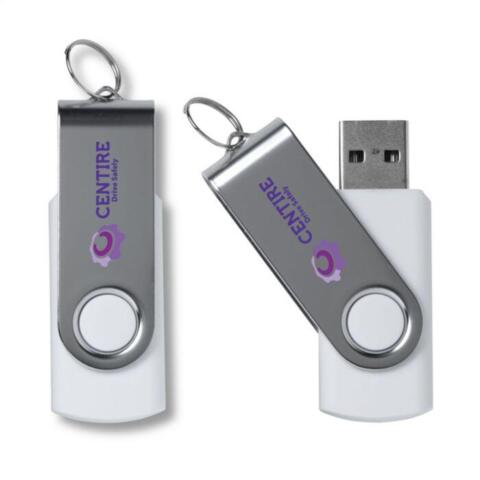 USB-stik 32 GB med lasergravert logo, hvid