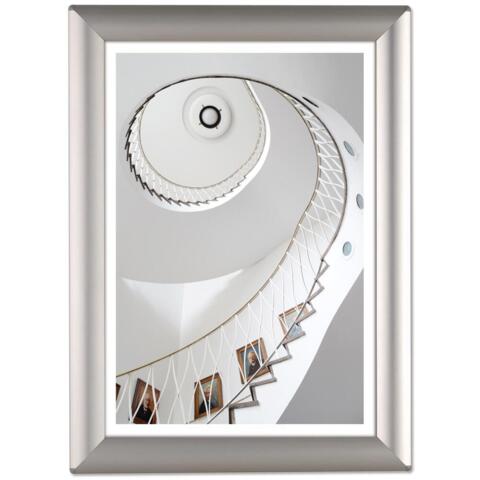 Klikramme, Opti, 25 mm aluminiumprofil, sølv, A2 - 42 x 59,4 cm