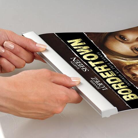 Plakatophæng, Poster Clamp Set, 25 mm aluminiumsprofil